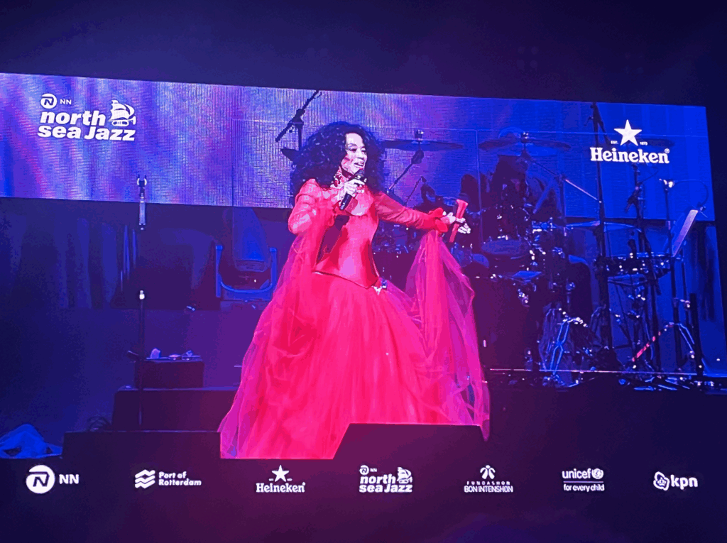 Diana Ross op het podium op North Sea Jazz 2025